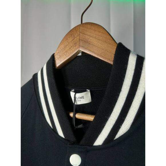 Celine Black & White Teddy Varsity Jacket (Minor Discolor) - Picture 10 of 16
